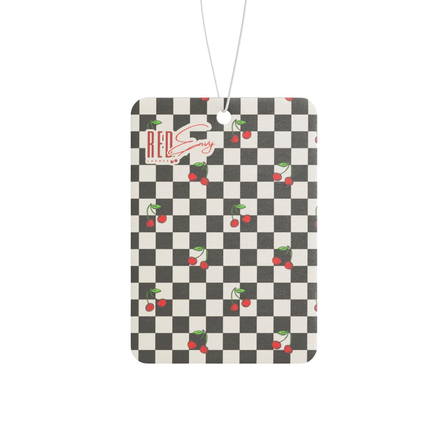 Checkered Cherry Car Air Freshener