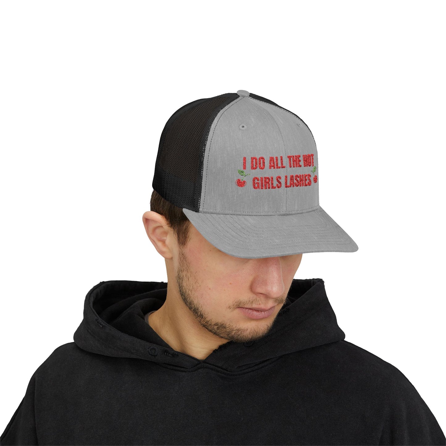 Hot Girls Lashes - Snapback Trucker Cap (round brim)
