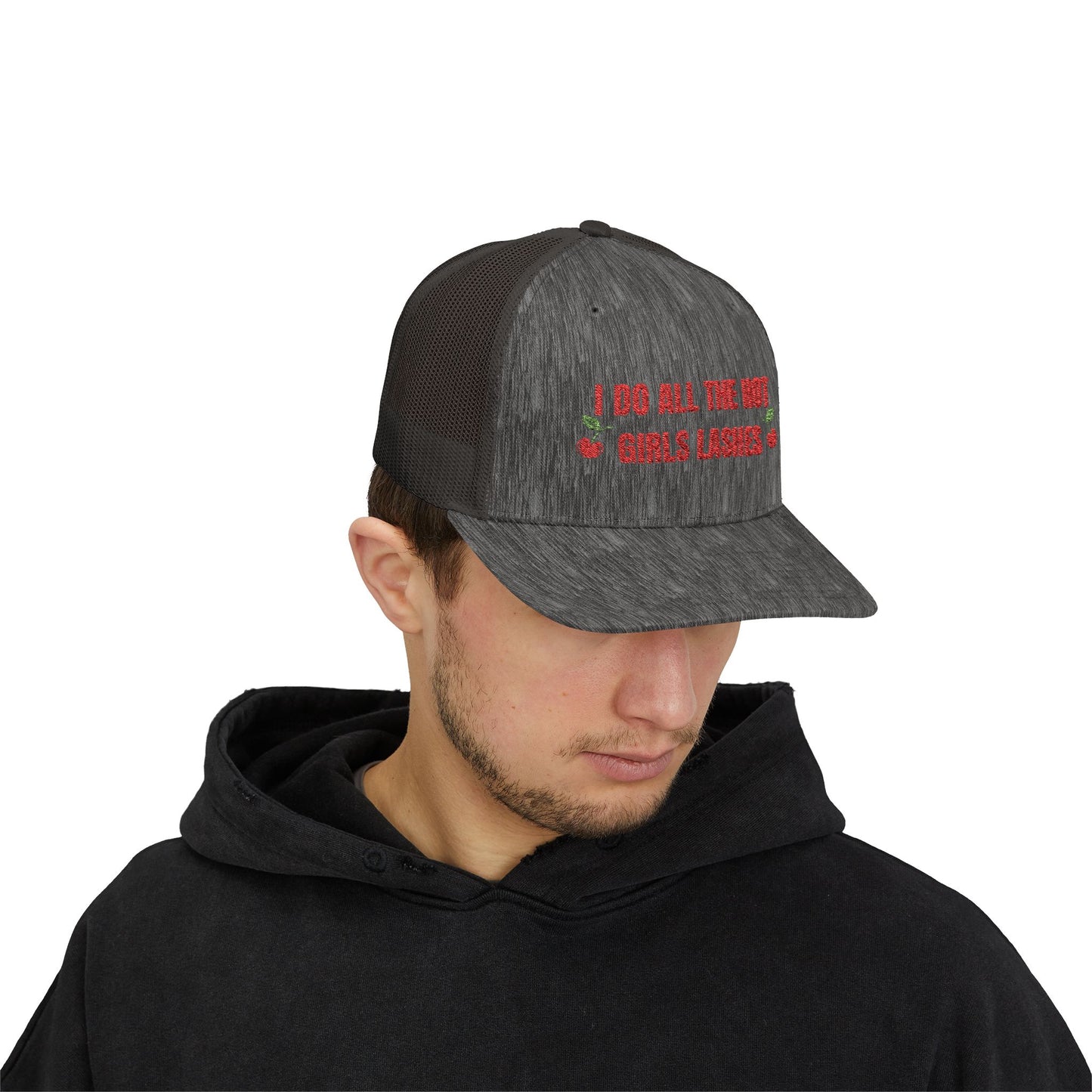 Hot Girls Lashes - Snapback Trucker Cap (round brim)
