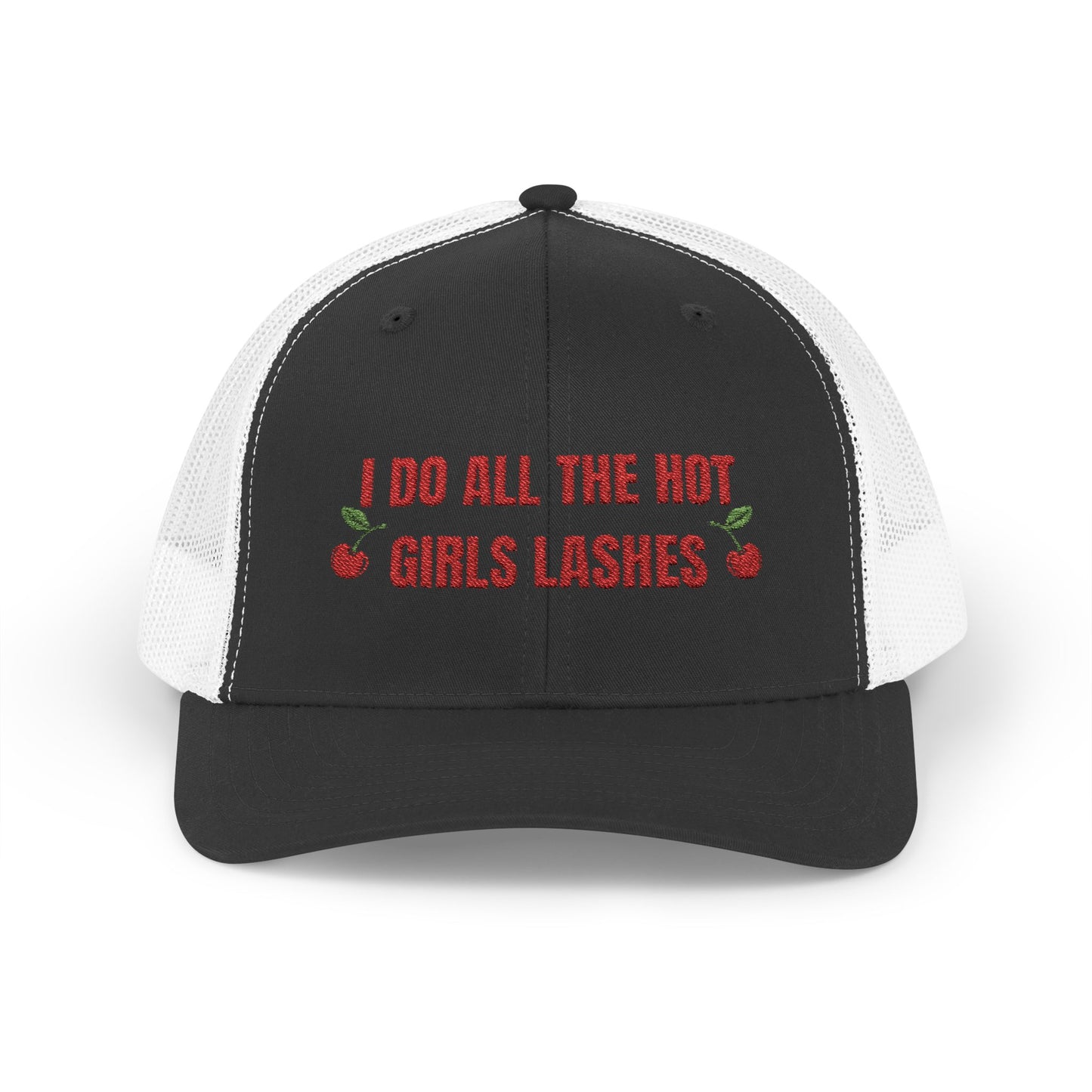 Hot Girls Lashes - Snapback Trucker Cap (round brim)