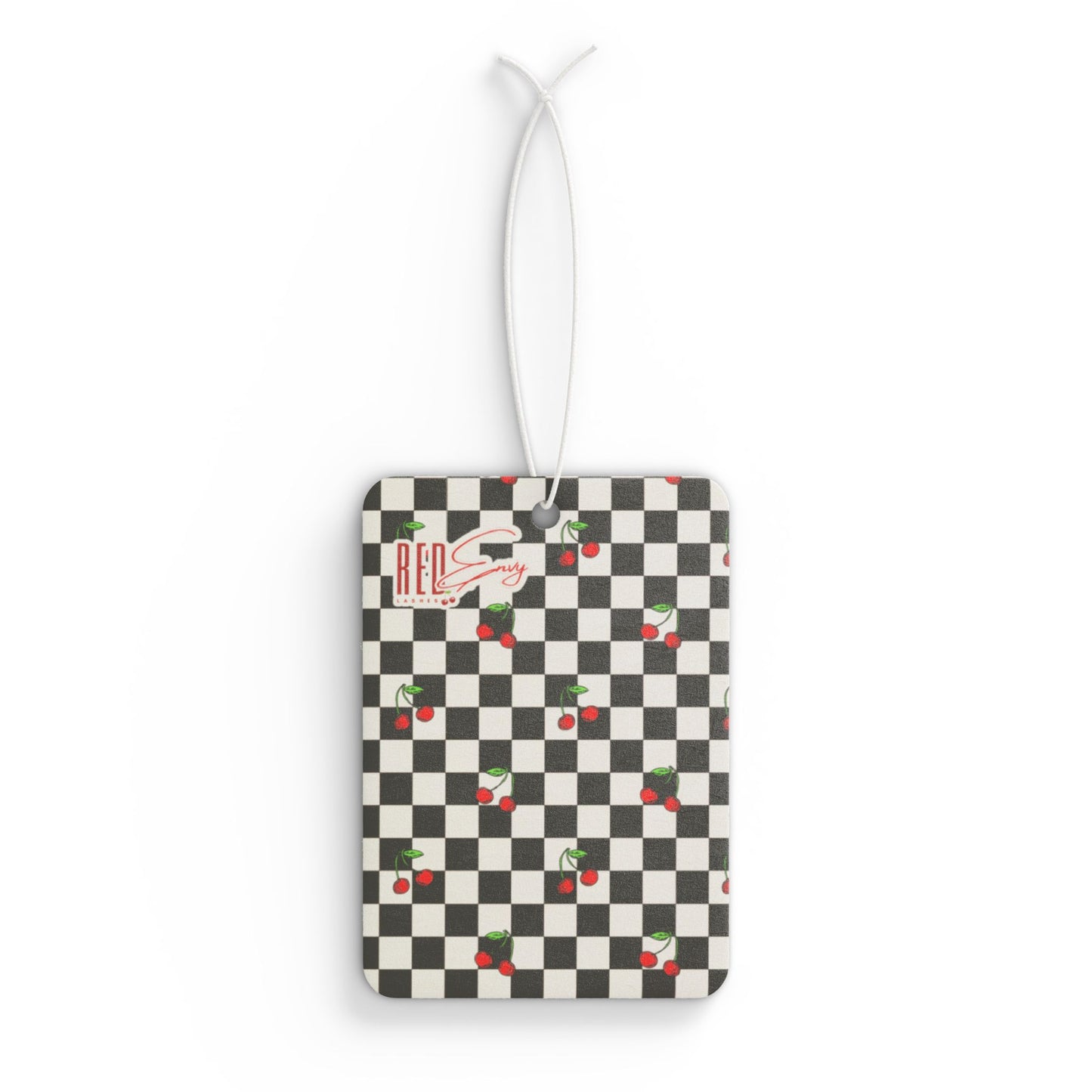 Checkered Cherry Car Air Freshener