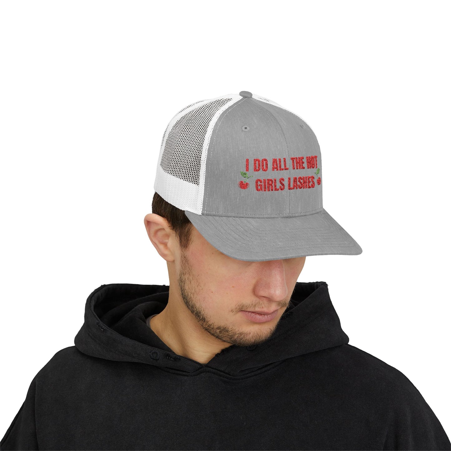Hot Girls Lashes - Snapback Trucker Cap (round brim)