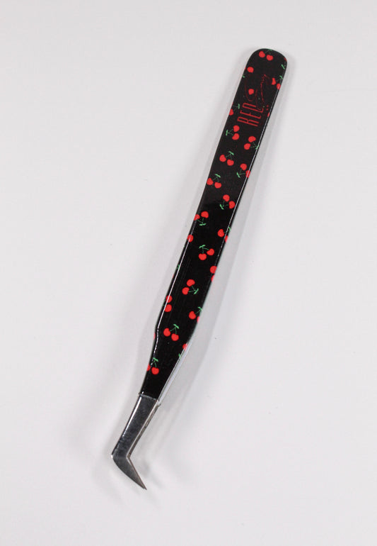 Black Cherry Boot Tweezer with Fiber Tip