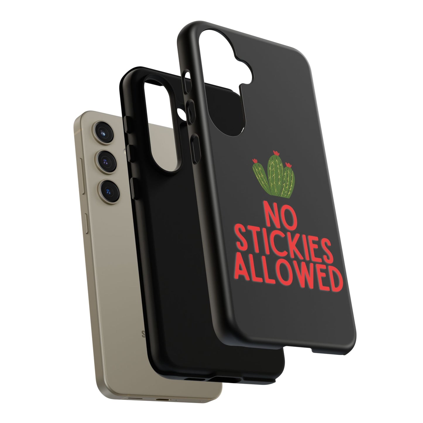 No Stickies Allowed Tough Phone Cases