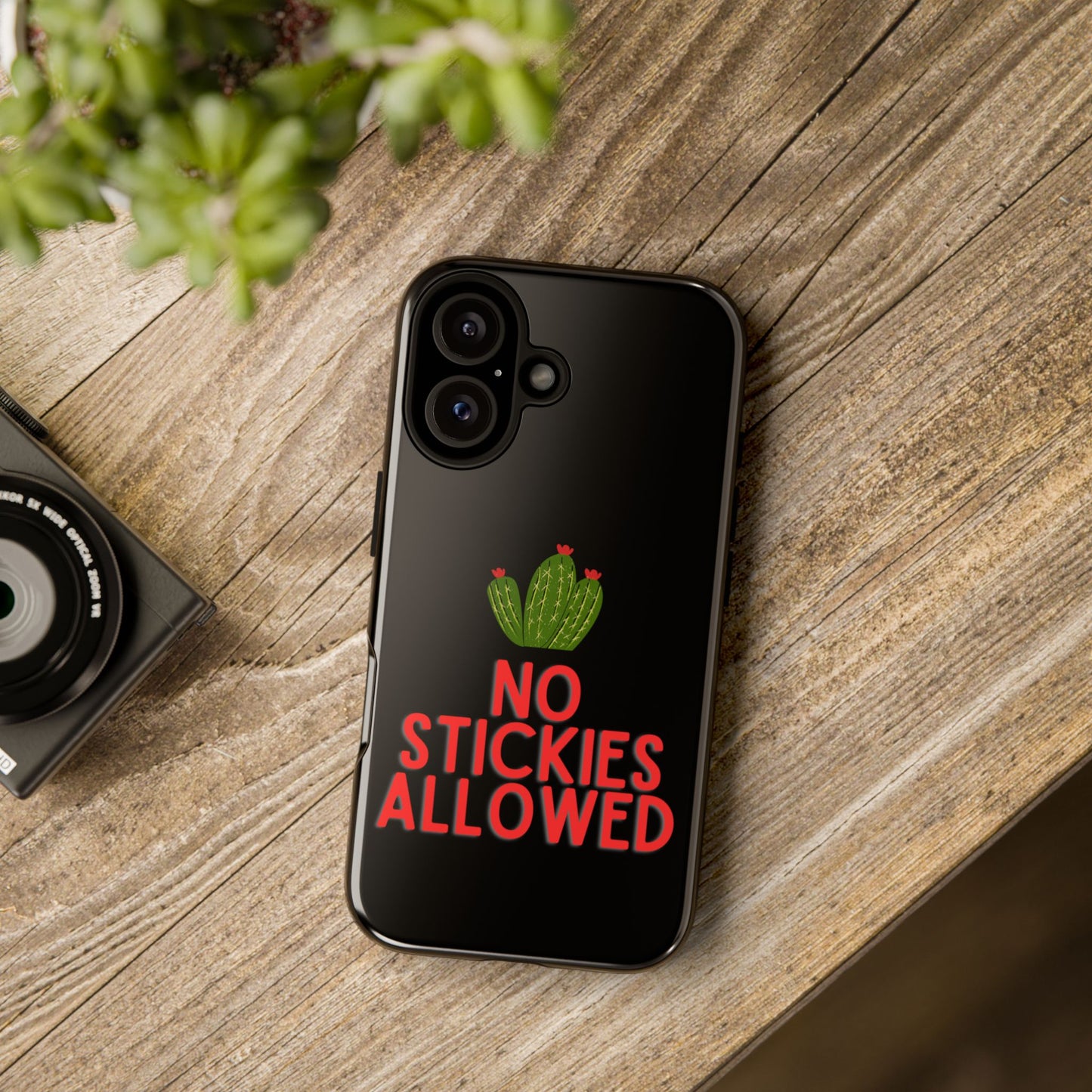 No Stickies Allowed Tough Phone Cases