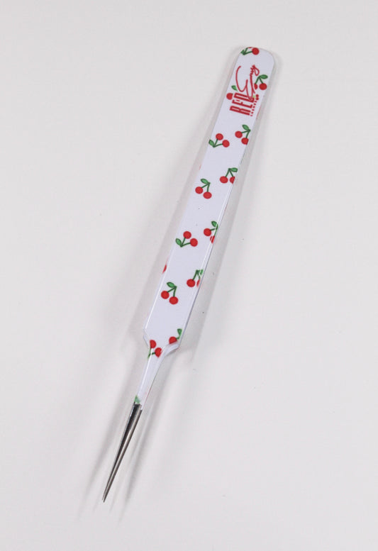 White Cherry Straight Isolation Tweezer